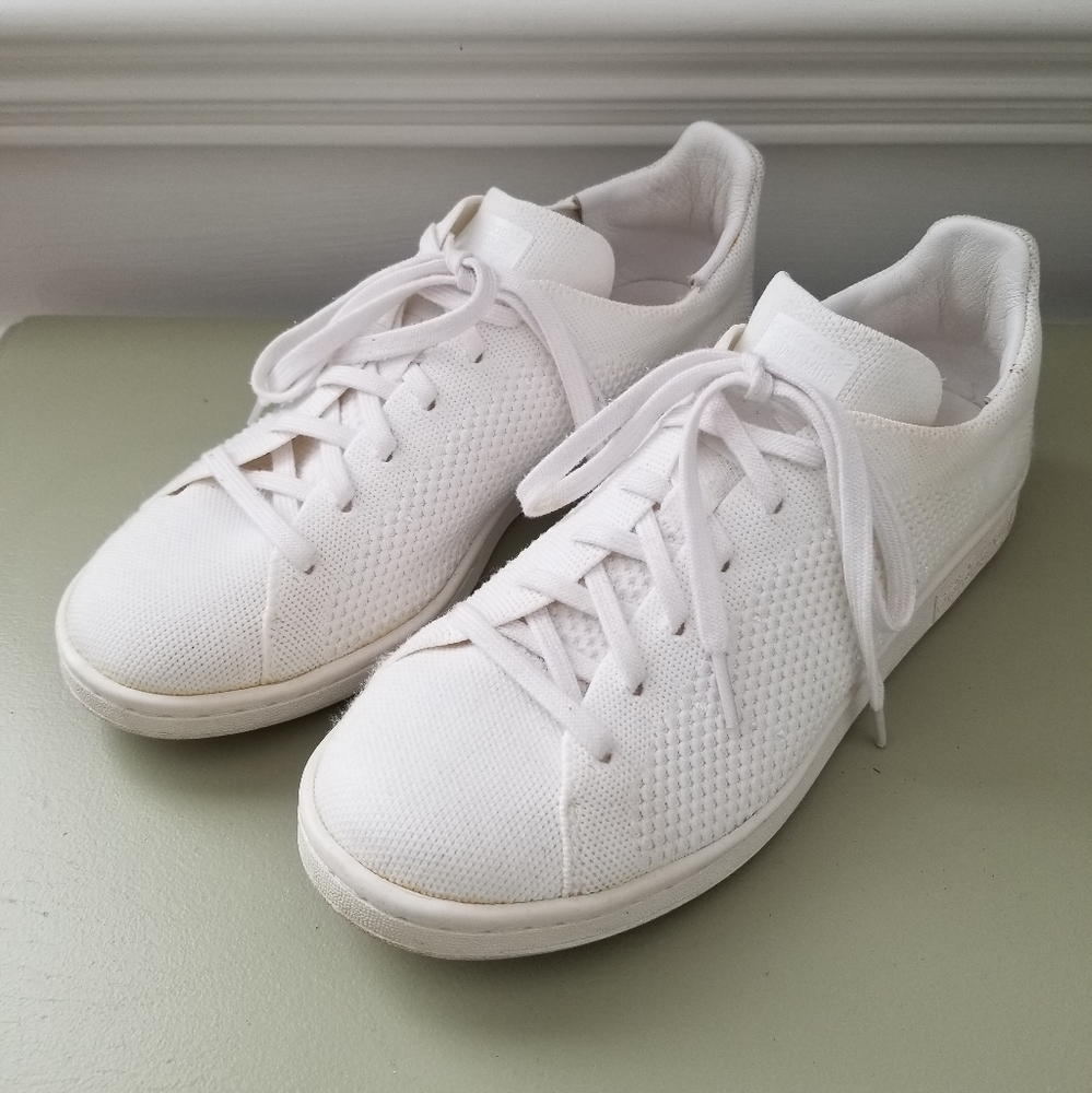 White knit Adidas Stan Smith (mens sz8, w sz9.5)